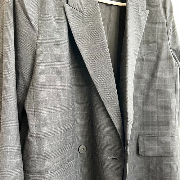 H&M Oversized Grey/Blue Blazer - Picture 7 of 8